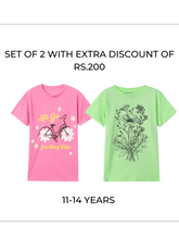 Girls Set Of Two Tees(11-14 Years)